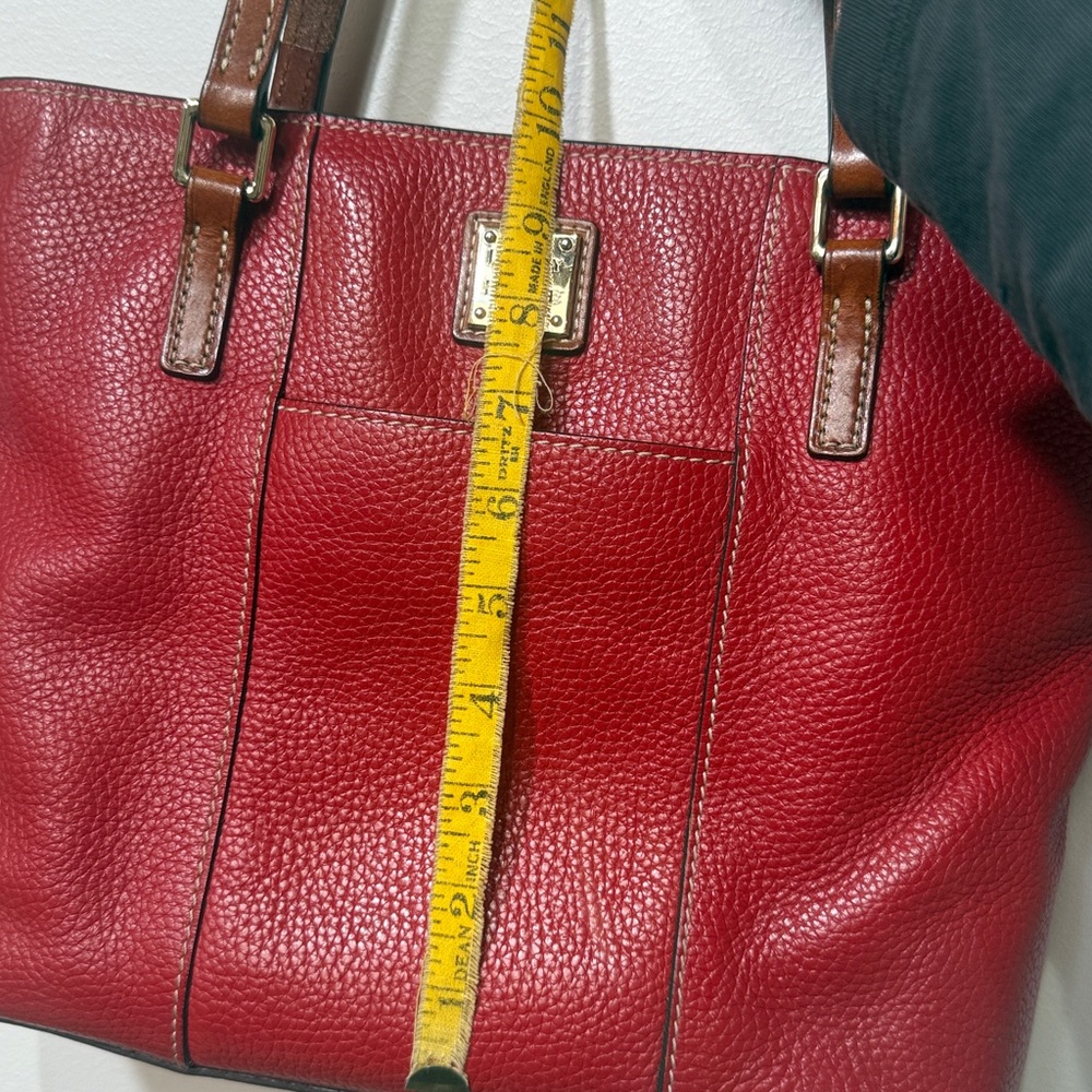 Dooney & Bourke Red Leather Handbag Excellent Condition 12” Strap Drop - Picture 14 of 15
